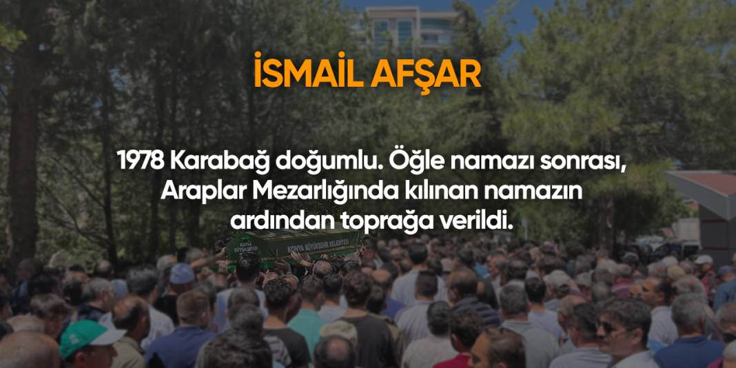 Konya'da bugün vefat edenler | 27 Eylül 2025 7